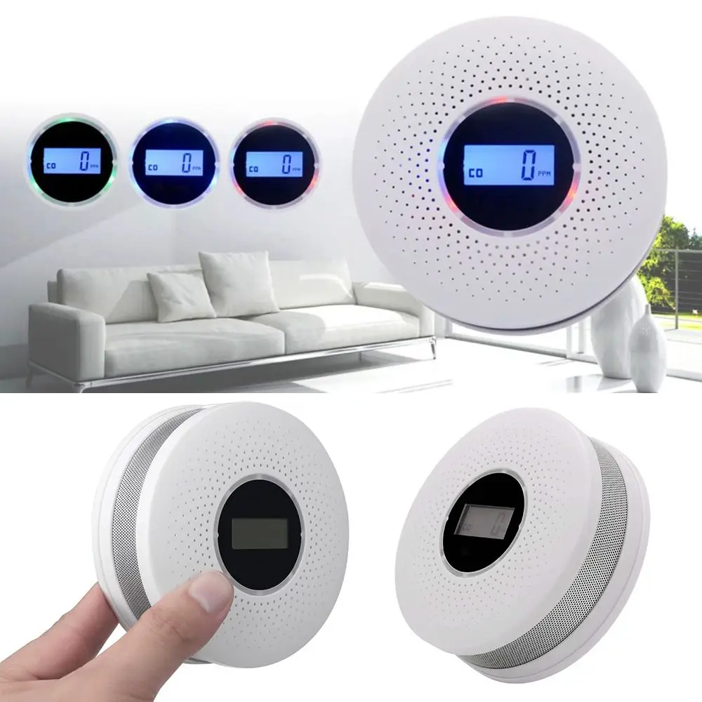 

Portable Alarm LED 2 in 1 Fire Detection Sensor Smoke Combination Detector Smoke Sensors Home Security