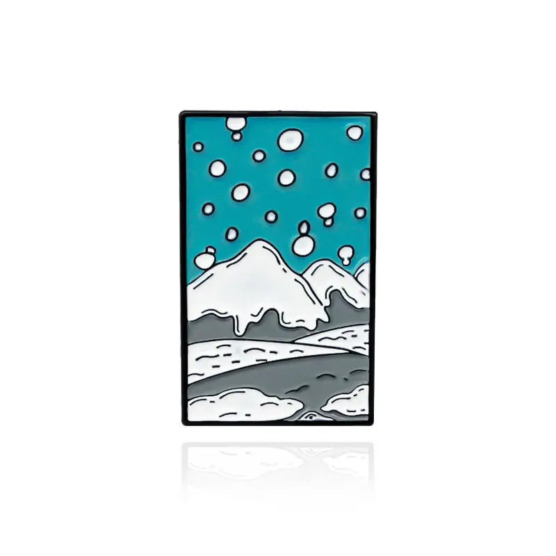 Значки сезона весна лето осень зима модные Мультяшные значки рассвет морская