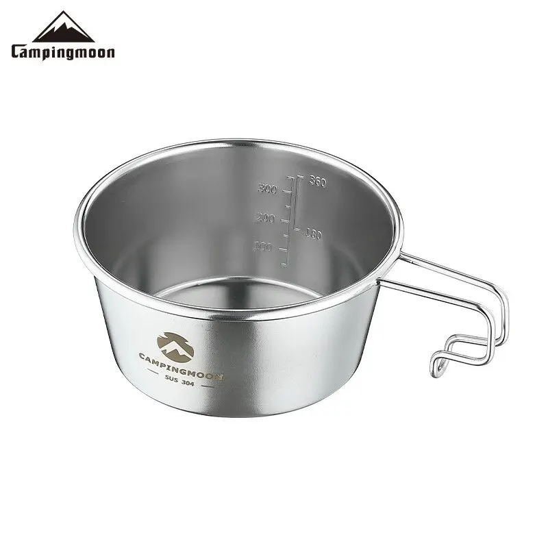 Нержавеющая сталь Camping Moon Outdoor Bowl Set S360-2P+ B Большая емкость Кипящая вода Безопасный