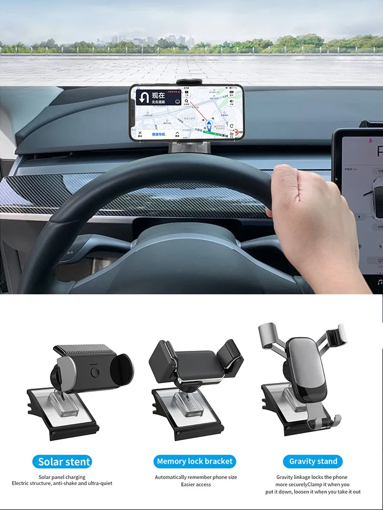 2022 new model3 y car cell phone holder for tesla model 3 2021 accessories iphone samsung huawei xiaomi car phone mount stand free global shipping