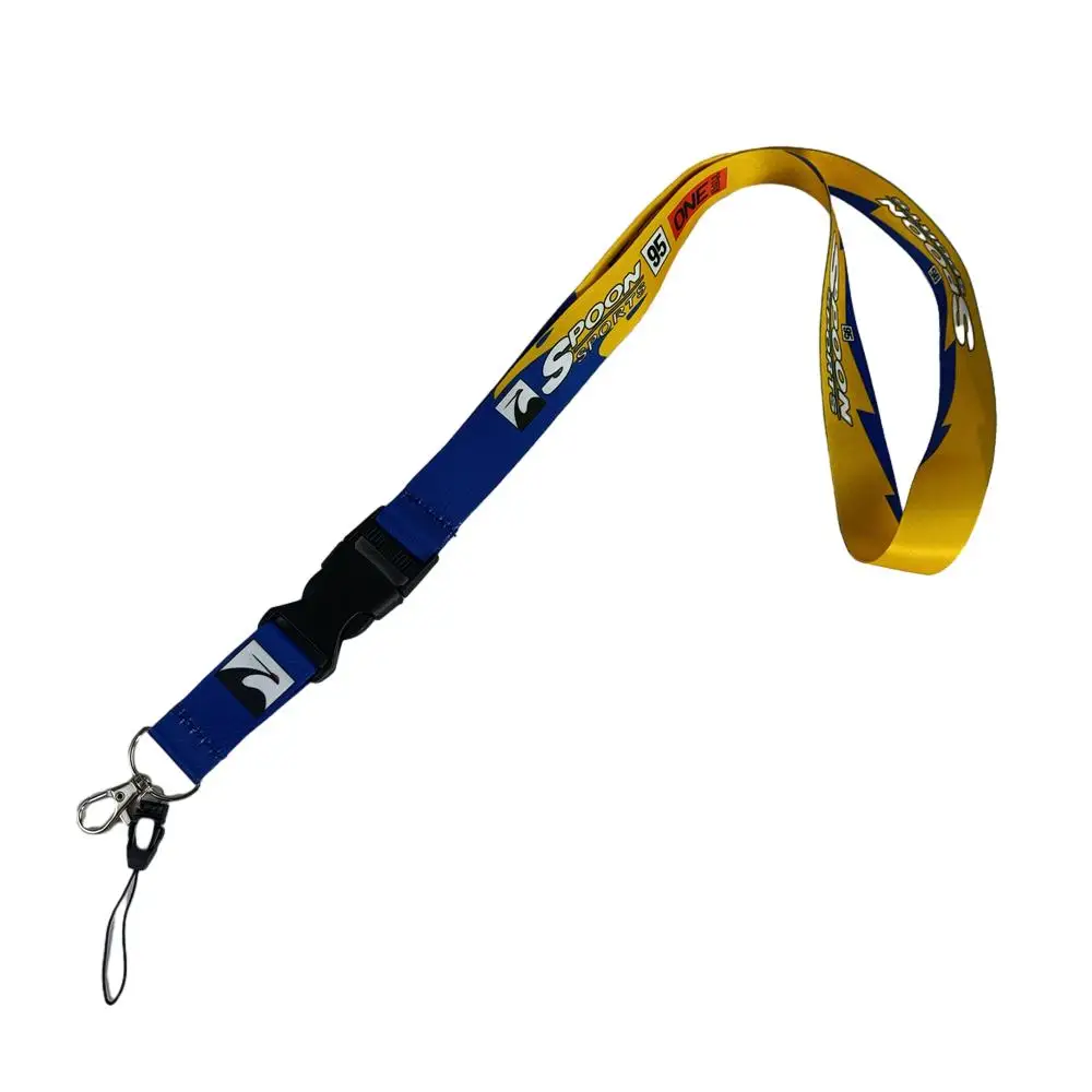 

Jdm Long Lanyard Keyring Keychain for Spoon Car Gadgets Man Automotive Key Tag Moto Women Auto Motorcycles Accessories