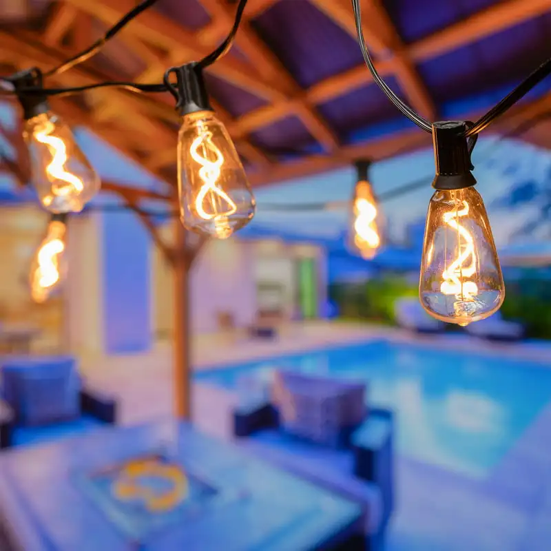 

Vintage Warm White Spiral LED String Light for Indoor and Outdoor Use