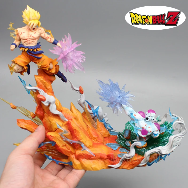 

20cm Dragon Ball Z Figure Sky Freezer Vs Goku Figure Sky Top Wcf Kamehameha Anime Pvc Action Figurine Collection Toys Kids Gifts