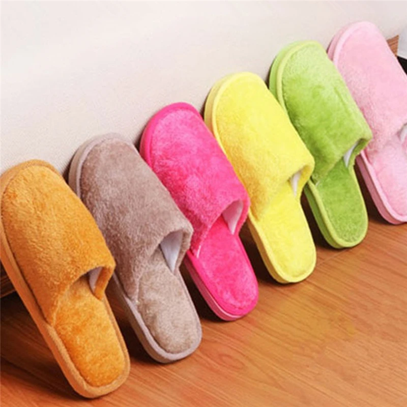 Women Home Slippers Indoor Bedroom Light Eva Couple Cotton Slipper Solid Soft Flip Flops Autumn Winter Warm Furry Plush Shoes