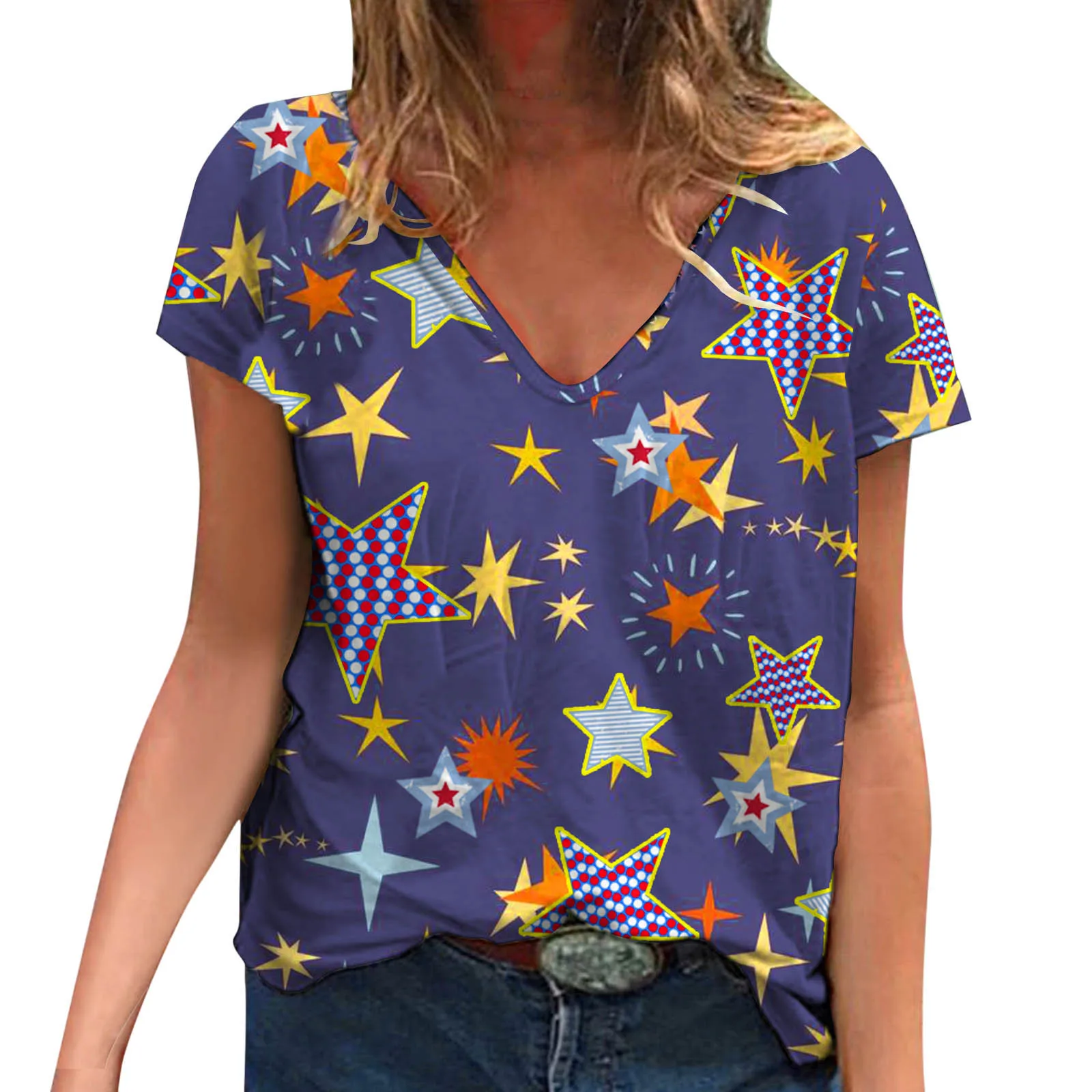 

Black Long Sleeved Shirts for Women Black V Neck Top Cotton Women's Western Ethnic Style Pattern Printed V Dressy Women Blouses