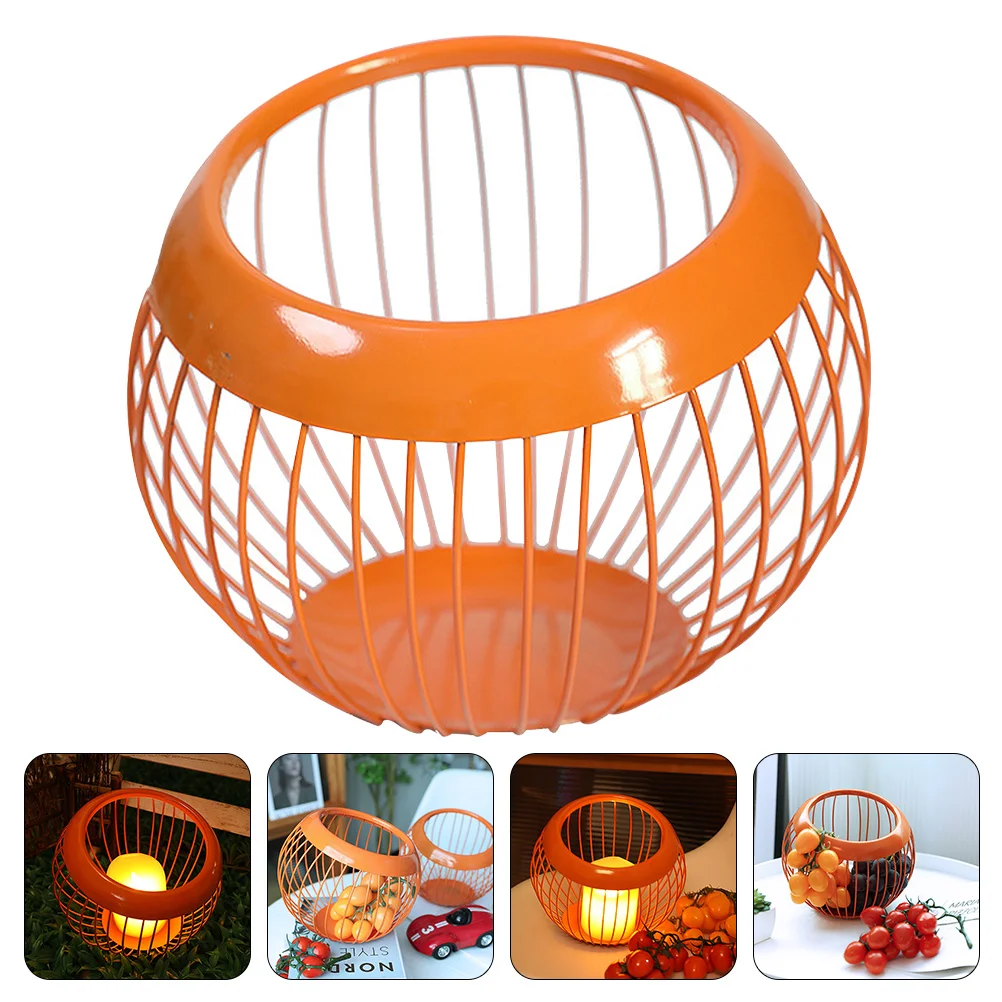 

Basket Fruit Storage Wire Baskets Vegetable Metal Iron Bowl Holder Countertop Room Stand Table Decorative Candy Egg Creative