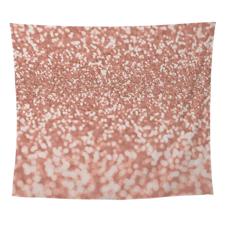 

Rose Gold Faux Glitter Wall Tapestry Wall Art Insect Printed Tapestry Decoration Room Towel Mat Hanging Wall Art