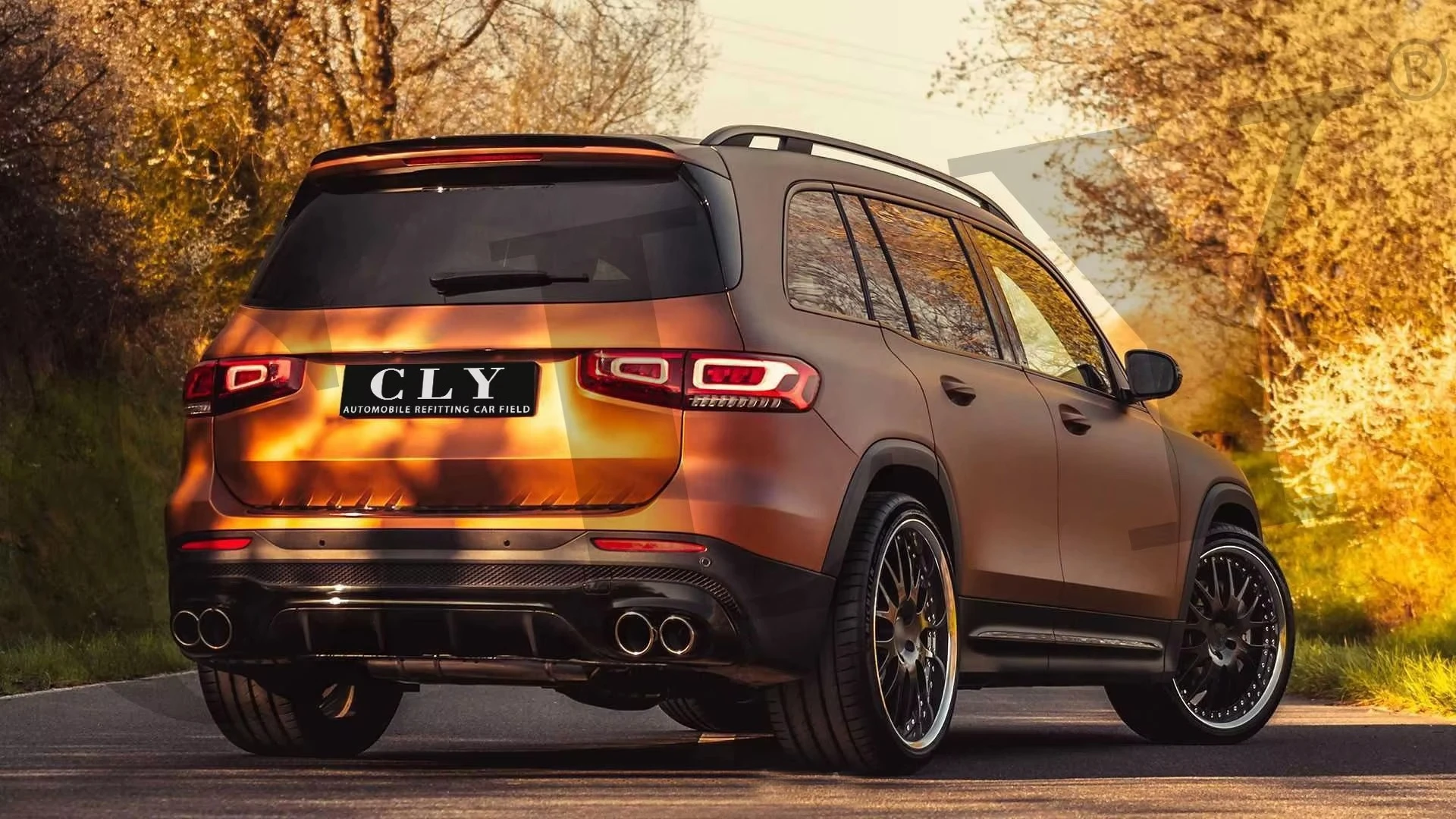Автомобильный диффузор для GLB W247 X247 SUV 2019+ (рестайлинг), диффузор для GLB45, диффузор бампера, насадки на выхлопные трубы, задний спойлер (art.: 3920db75e1dff) - 3920db75e1dff