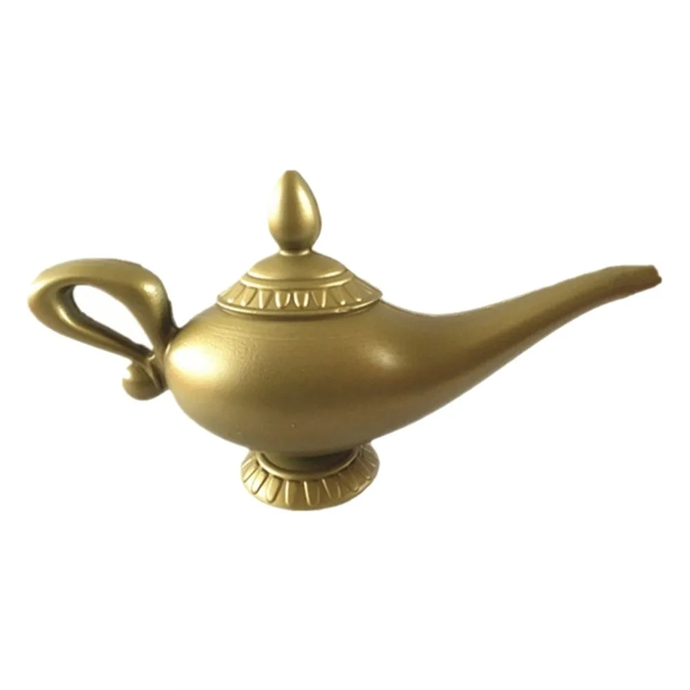 Lámpara de Aladin de plástico con forma de olla de té, adorno de fiesta en casa, artesanías de dibujos animados, Panto de Navidad