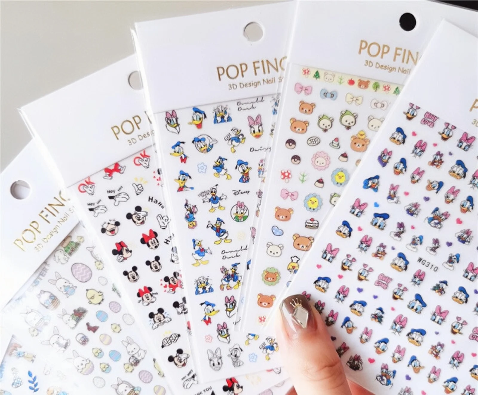 

New 3D Animated Donald Duck Sticker Disney Nail Art Cartoon Mickey Mouse Series Waterproof And Durable For Manicure Nail Decals