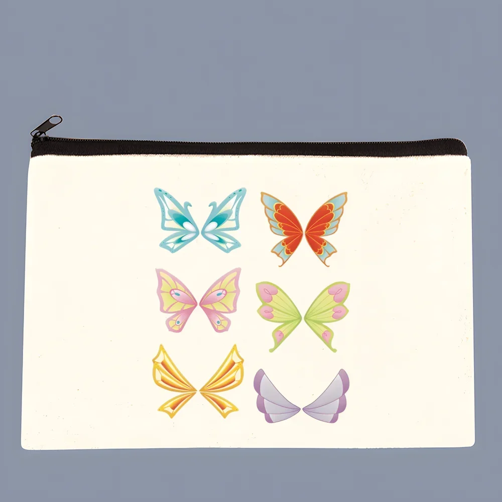 Кошелек для монет с героями мультфильмов Винкс Бабочка женский холщовый