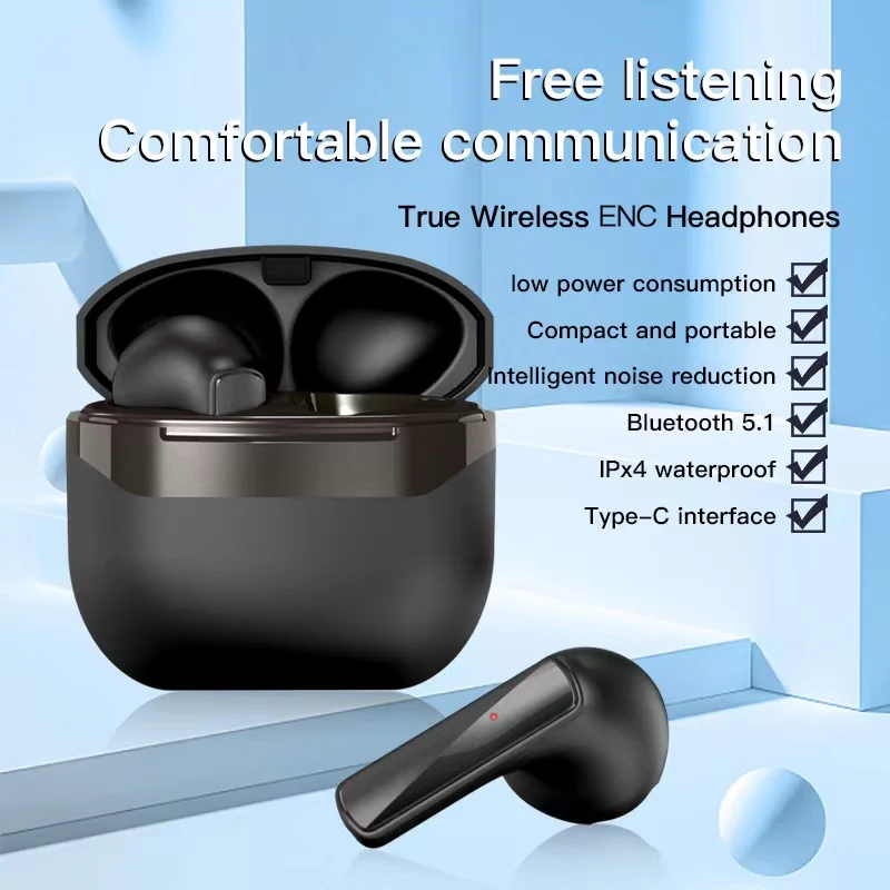 Tws Wireless Bluetooth Earphones Mini Earbud Noise Reduction With Charging Box Sports Gaming Headphone