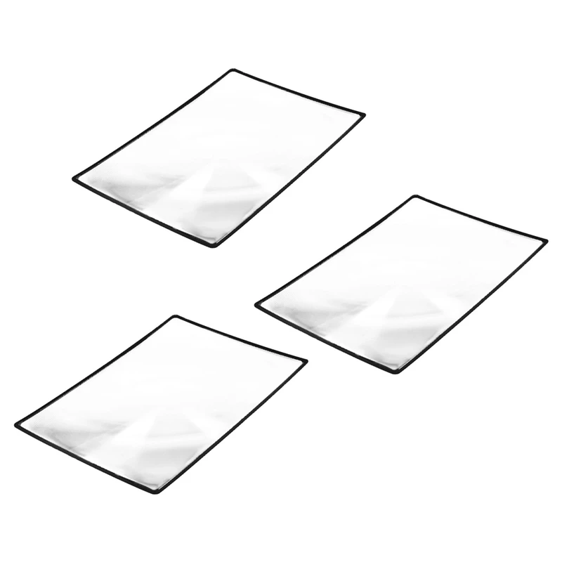 

TOP 3X Reading Support Sheet Magnifier Magnifying Glass 3-Zoom Black
