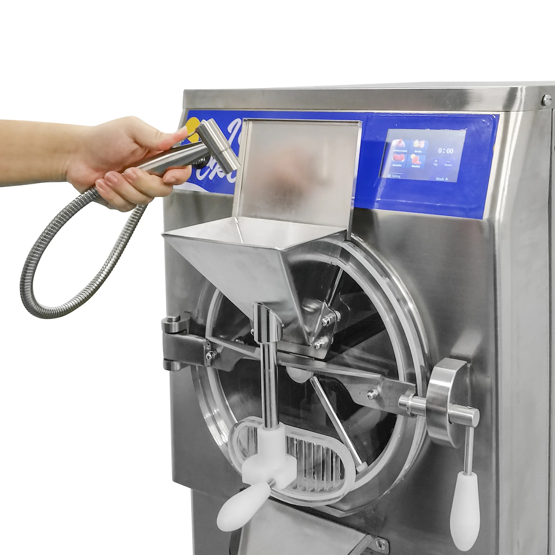 Фото Commercial Italian Gelato Ice Cream Yogurt Machine Stainless Steel Desktop for Milk Tea Snacks Featuring New Condition Corn Nut №5