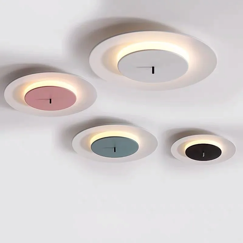 Modern Simple LED Ceiling Lights Nordic Living Room Children's room Round Ceiling Lamp Bedroom Restaurant Indoor Decor Fixtures