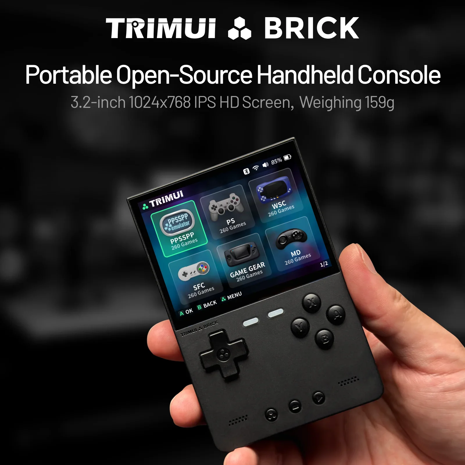Портативный игровой видеоплеер TRIMUI BRICK