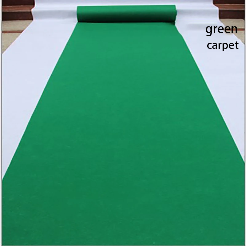 

Red Wedding Carpet Green White Rug Blanket Exhibition Carpets Disposable Corridor Stairs Hallway Rugs Home Textiles 3M 5M 6M 8M