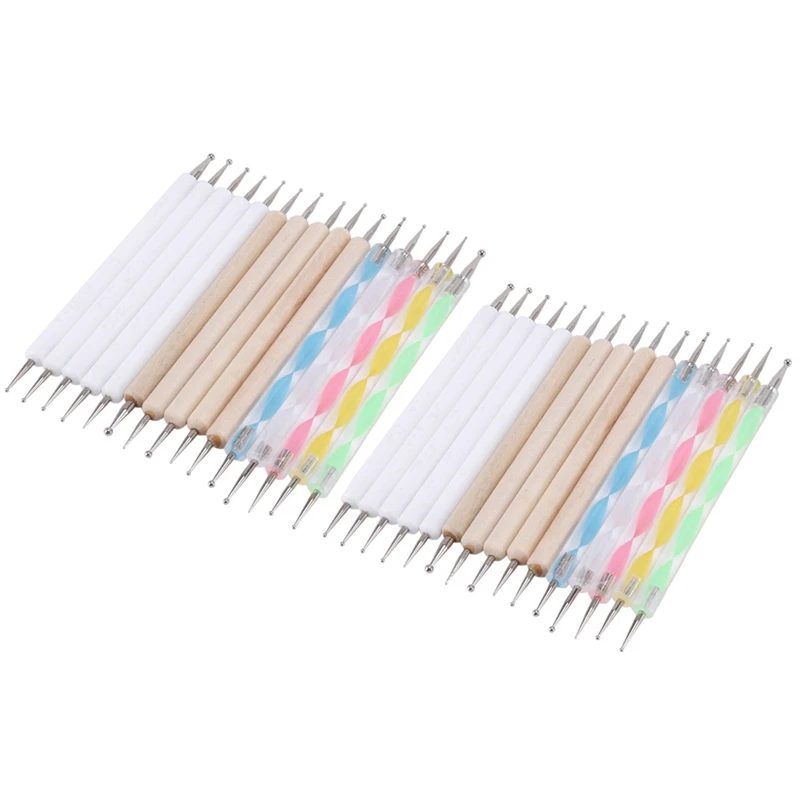 

30 Pcs Dotting Tools Set, Ball Stylus Embossing Pattern Clay Sculpting Carving Modeling Tools Nail Art