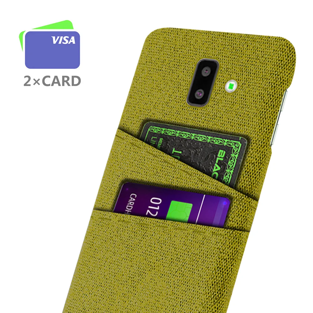 

For Samsung Galaxy J4 Plus Case Dual Card Fabric Cloth Luxury Cover For Samsung Galaxy J4 2018 J415F J400F J4Plus J 4 Plus