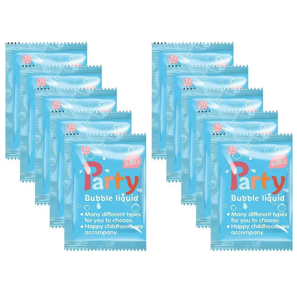 

10 Pieces Kids Children Bubble Machine Fluid Portable Concentrated 10ml Replacement Outdoor Garden Lawn Refill