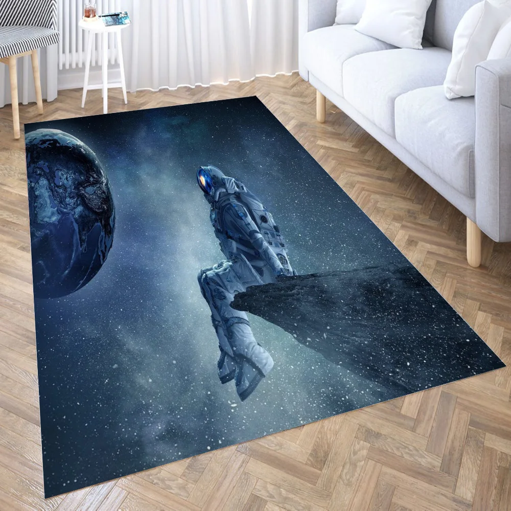 

Outer Space Astronaut Carpet for Living Room Rug Children Bed Room Floor Carpets Window Bedside Home Decor Rugs Mat