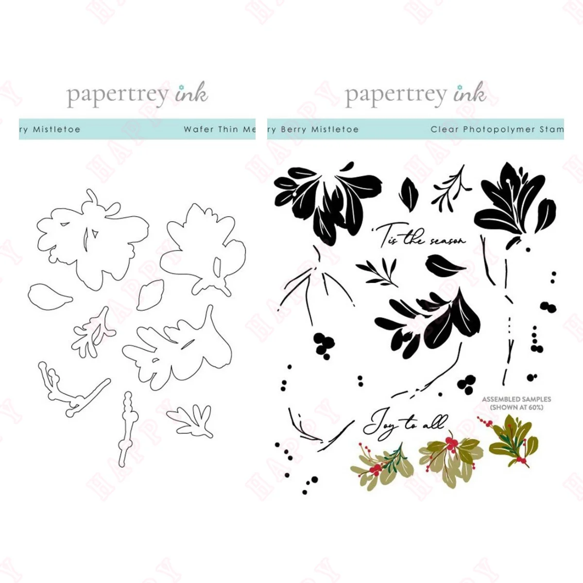 

2022 Metal Cutting Dies and Clear Stamps Scrapbooking Craft Supplies DIY Make Photo Album Mould Embossing Very Berry Mistletoe