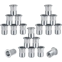 50 pieces m5 flat head rivet nuts made of stainless steel 304 round thread rivets countersunk head rivet nut