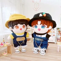 20cm doll clothes lovely hatt shirtshortsshoes dress up doll accessories cool korea kpop exo idol dolls fans gift