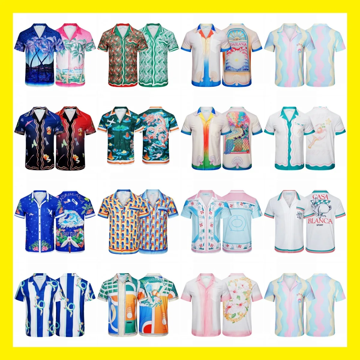 

Casablanca Short Sleeve Shirt Hawaiian Beach Beach Holiday Travel Fashion Vintage Flower Shirt