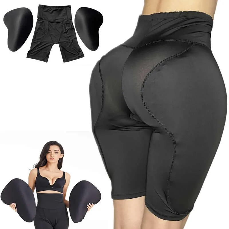 

2PS High Waist Butt Hip Up Padded Enhancer Fake Butt Lifter Buttocks Crossdresser Shapers Fake Ass Pants Padded