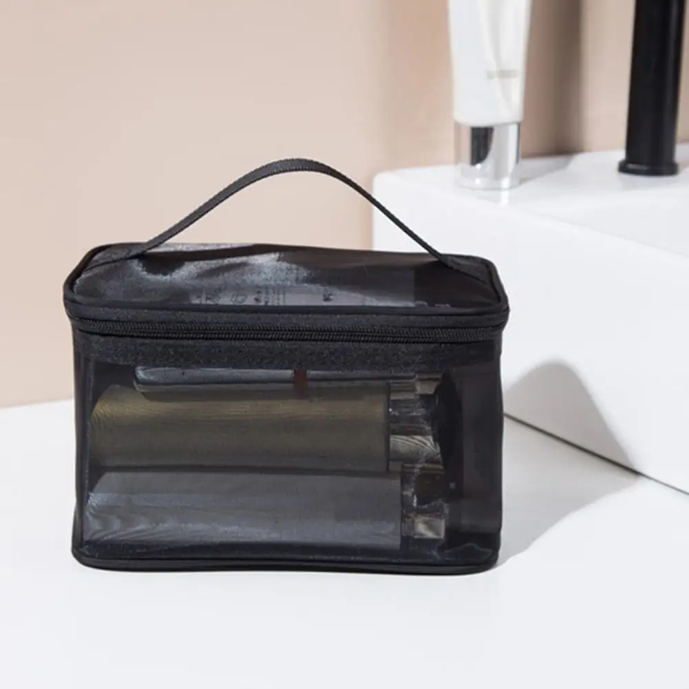 

Durable Storage Bag 2 Colors Toiletry Pouch Convenient Tear Resistant Mesh Storage Bag Universal