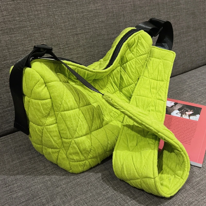 

Женские хлопковые сумки на плечо Pad, повседневные дизайнерские сумки, роскошная Хлопковая Сумка через плечо, женские односторонние сумки, м...