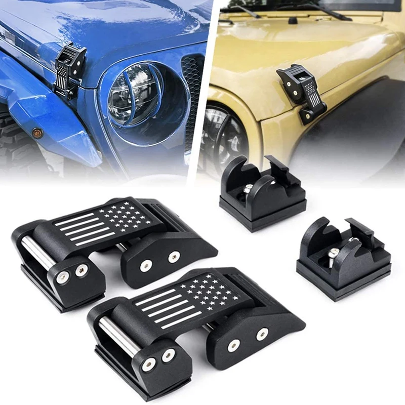 Деталь двигателя из алюминиевого сплава с флагом США для Jeep Wrangler JK JKU 2007-2018 JL JLU