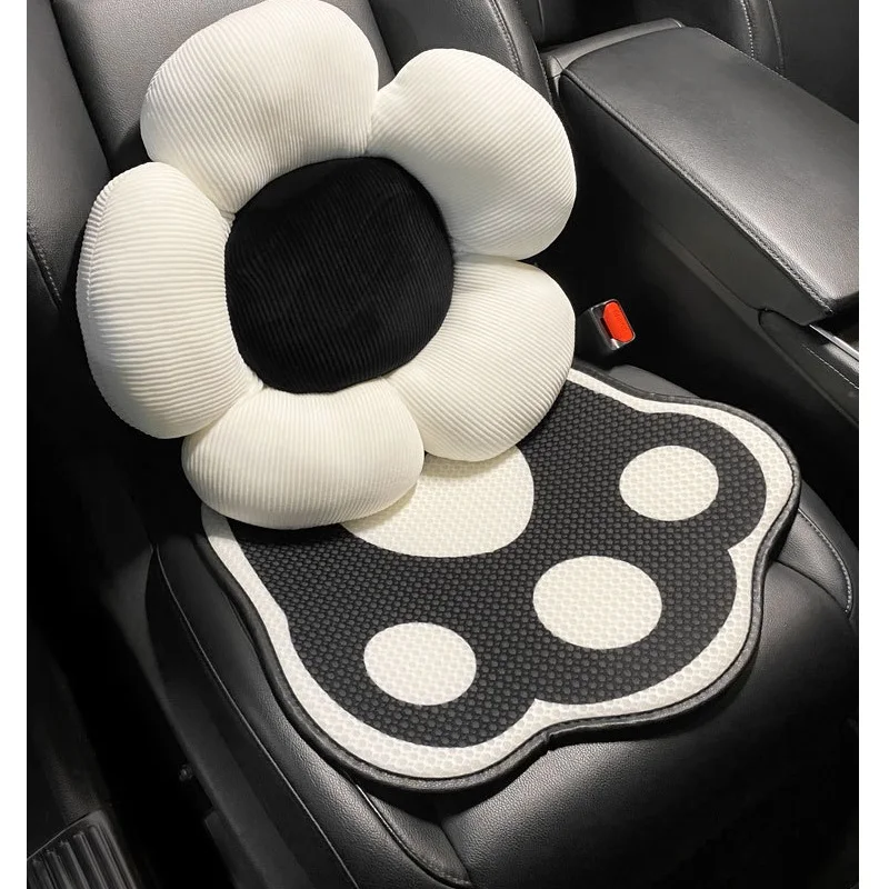

Car Cushion Universal Car with Cool Cushion Creative Cartoon Panda Seat Cushion Set Interior Car Breathable Four Seasons