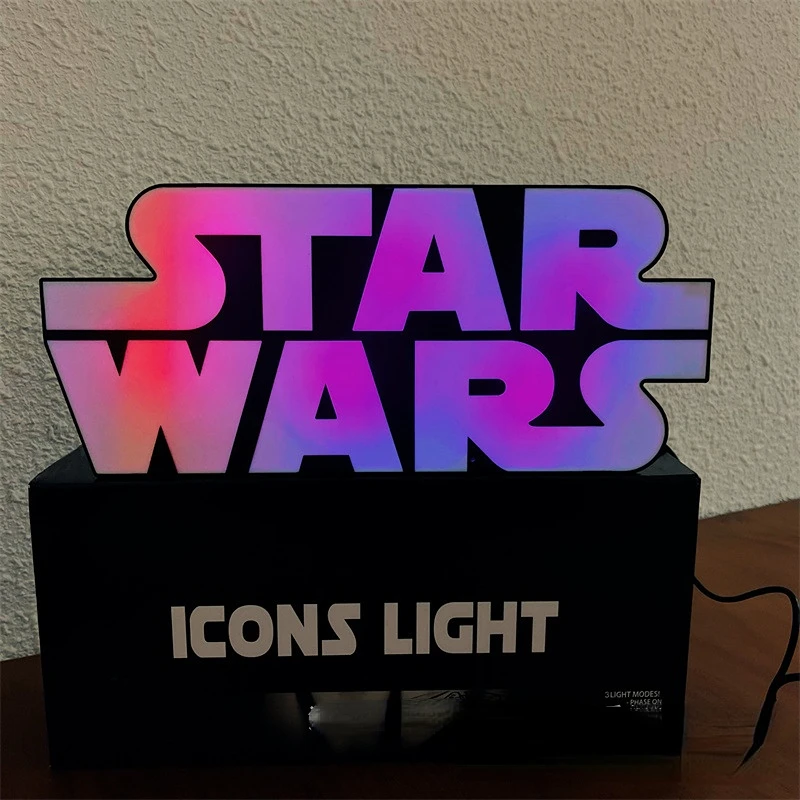 

Disney Star Wars Theme Logo Icon Night Light StarWars Control USB Game Atmosphere Led Night Light Pickup Bedroom Table Lamp