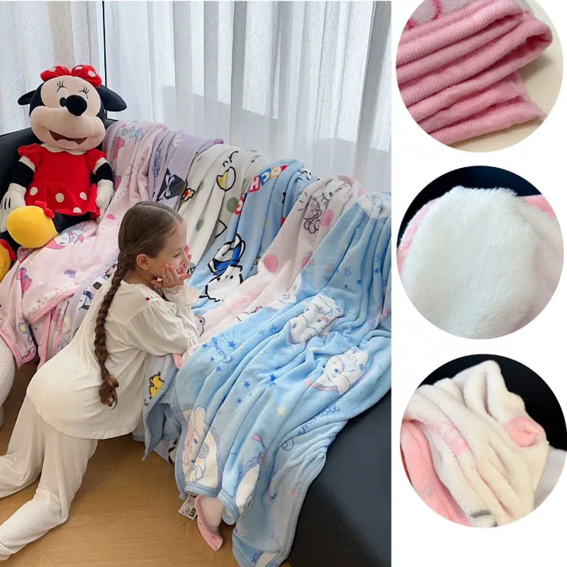 Miniso Kuromi Cinnamoroll мультяшное одеяло молочный бархат двустороннее детское милое для