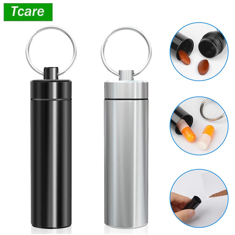 

Tcare Portable Pill Case Box Medicine Tablet Dispenser Organizer Waterproof Pill Holder Medicine Bottle Outdoor Camping Travel