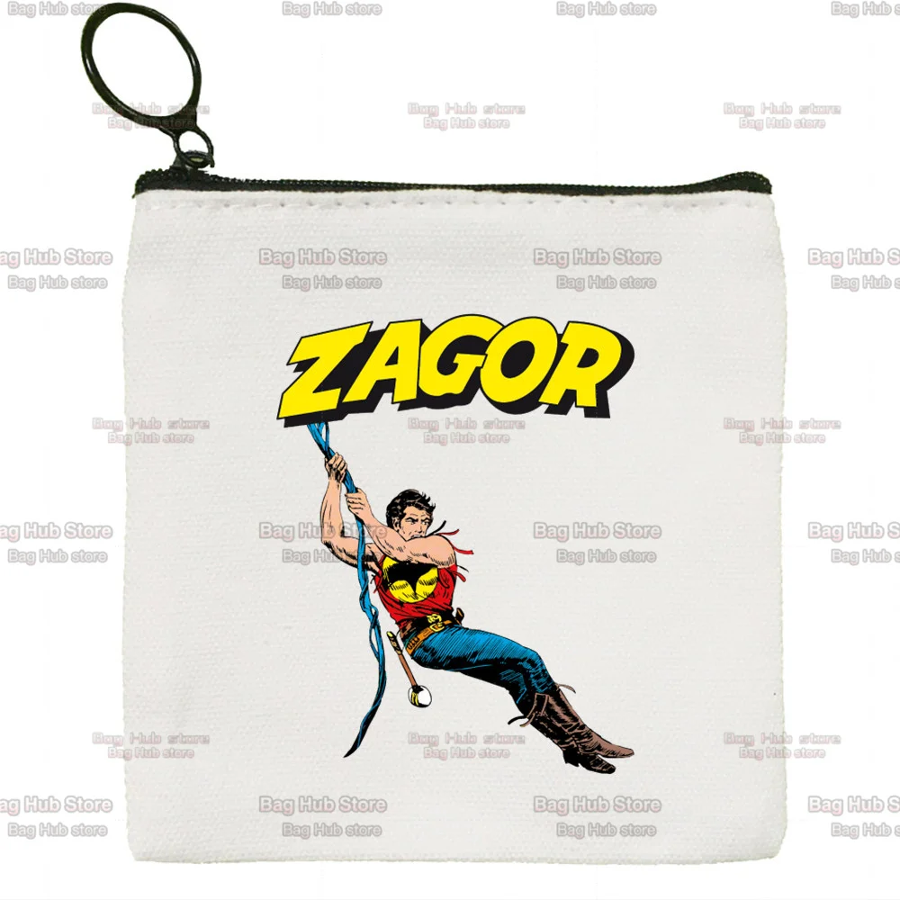 Zagor Canvas Card Coin Purse Female Cute Simple Coin Mini Zipper Bag Kids Purses Coin Pouch