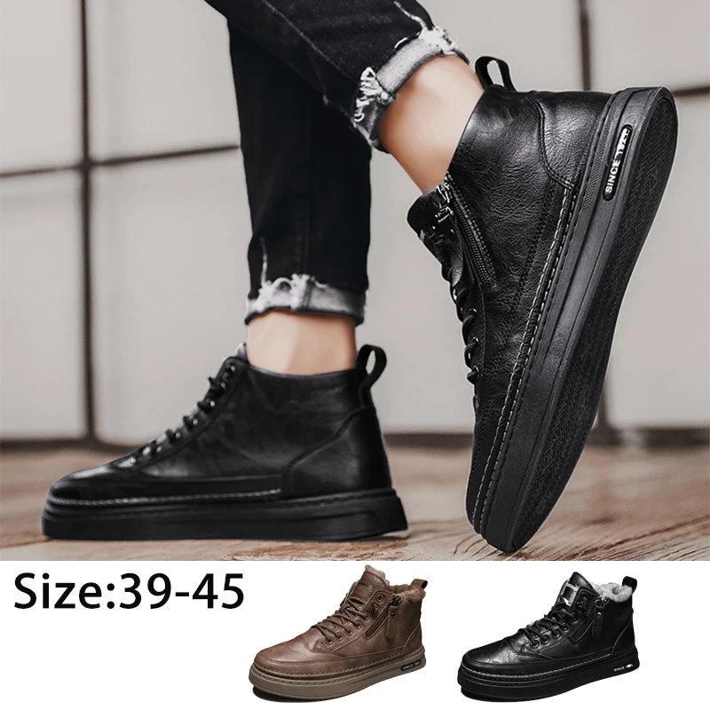 

Мужская повседневная спортивная обувь, теплая и удобная Уличная обувь, водонепроницаемая, нескользящая, износостойкая обувь с низким верхо...