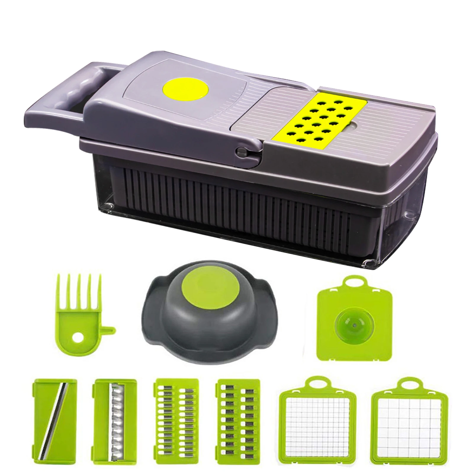 

6 в 1 сменная Овощечистка для картофеля моркови овощей резак домашний кухонный пластиковый ручной инструмент нескользящий Многофункционал...