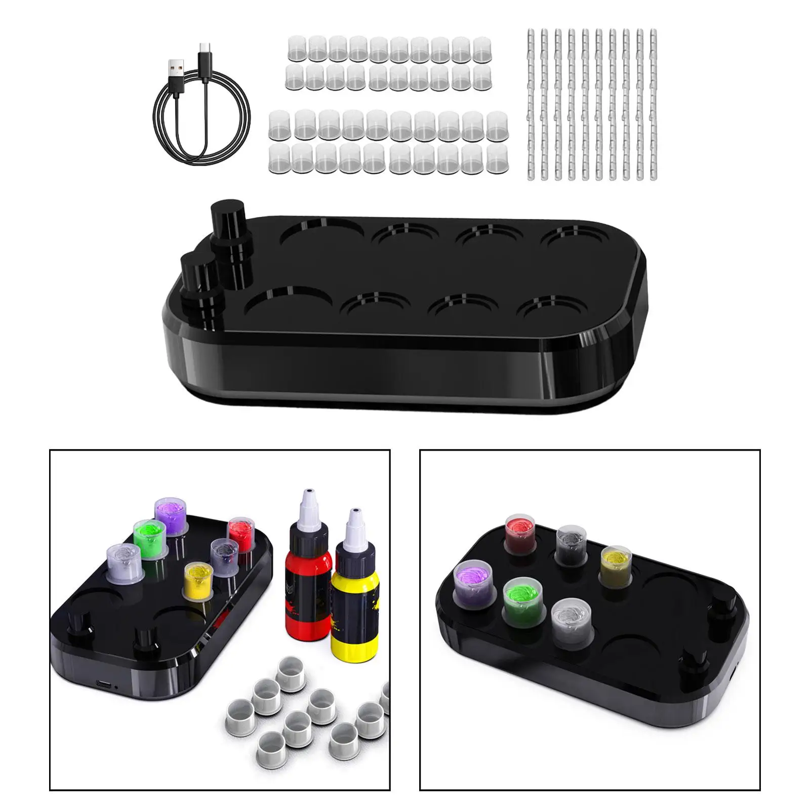 Шейкер для чернил стабильные аксессуары татуировок удобный переноски мини-гель