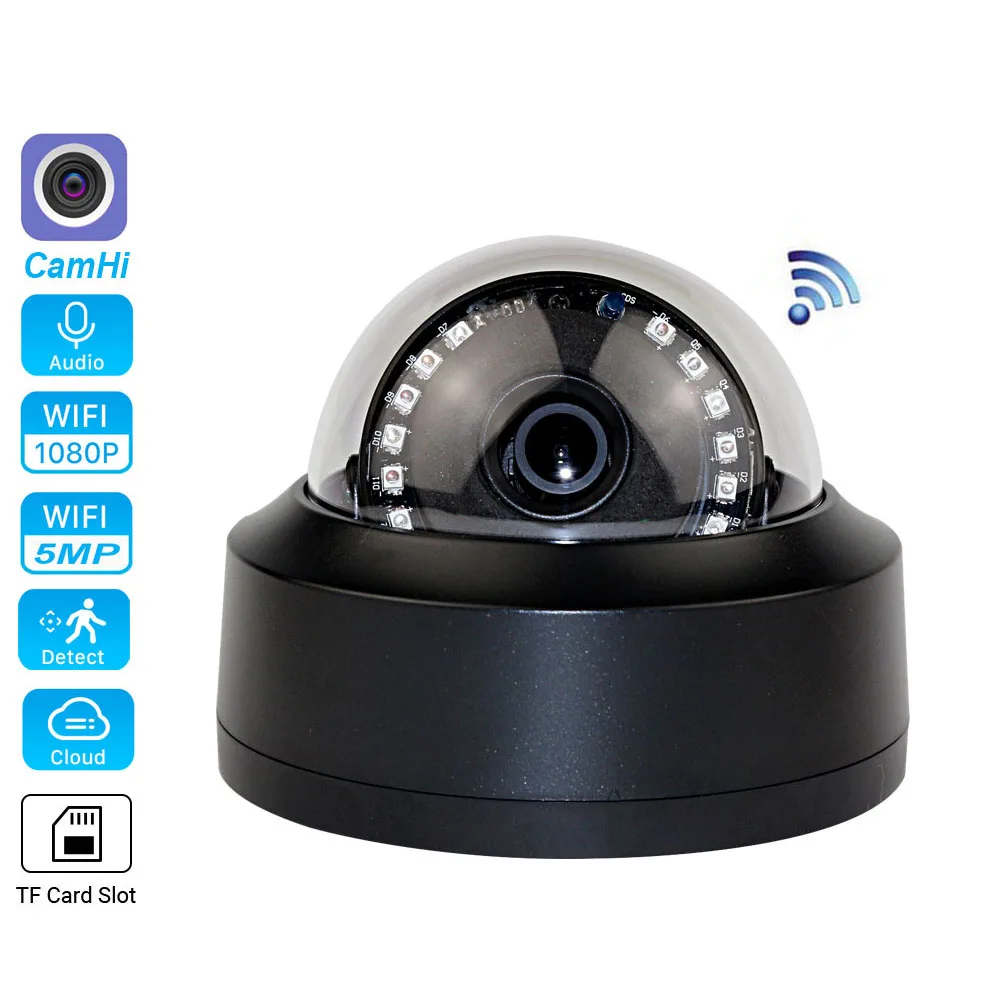 

Беспроводная IP-камера с поддержкой Wi-Fi, 1080P, 5 Мп