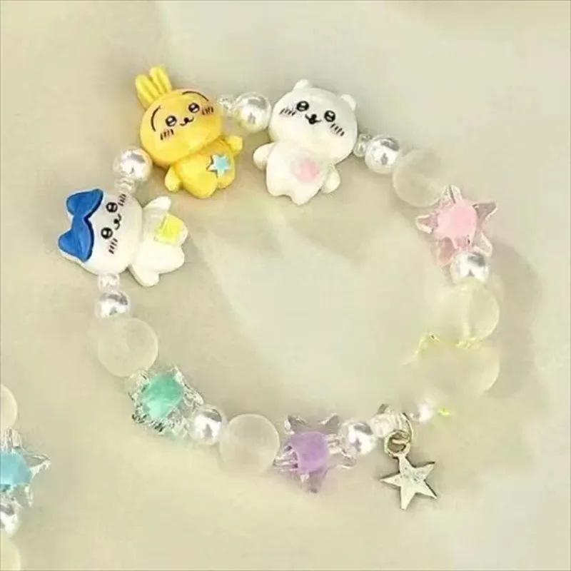Фото Браслет Kawaii Anime Chiikawa Hachiware, милый, уникальный дизайн, модный, стильный, повседневный, очаровательный, ювелирные украшения, аксессуары для девочек, подарок на вечеринку №4