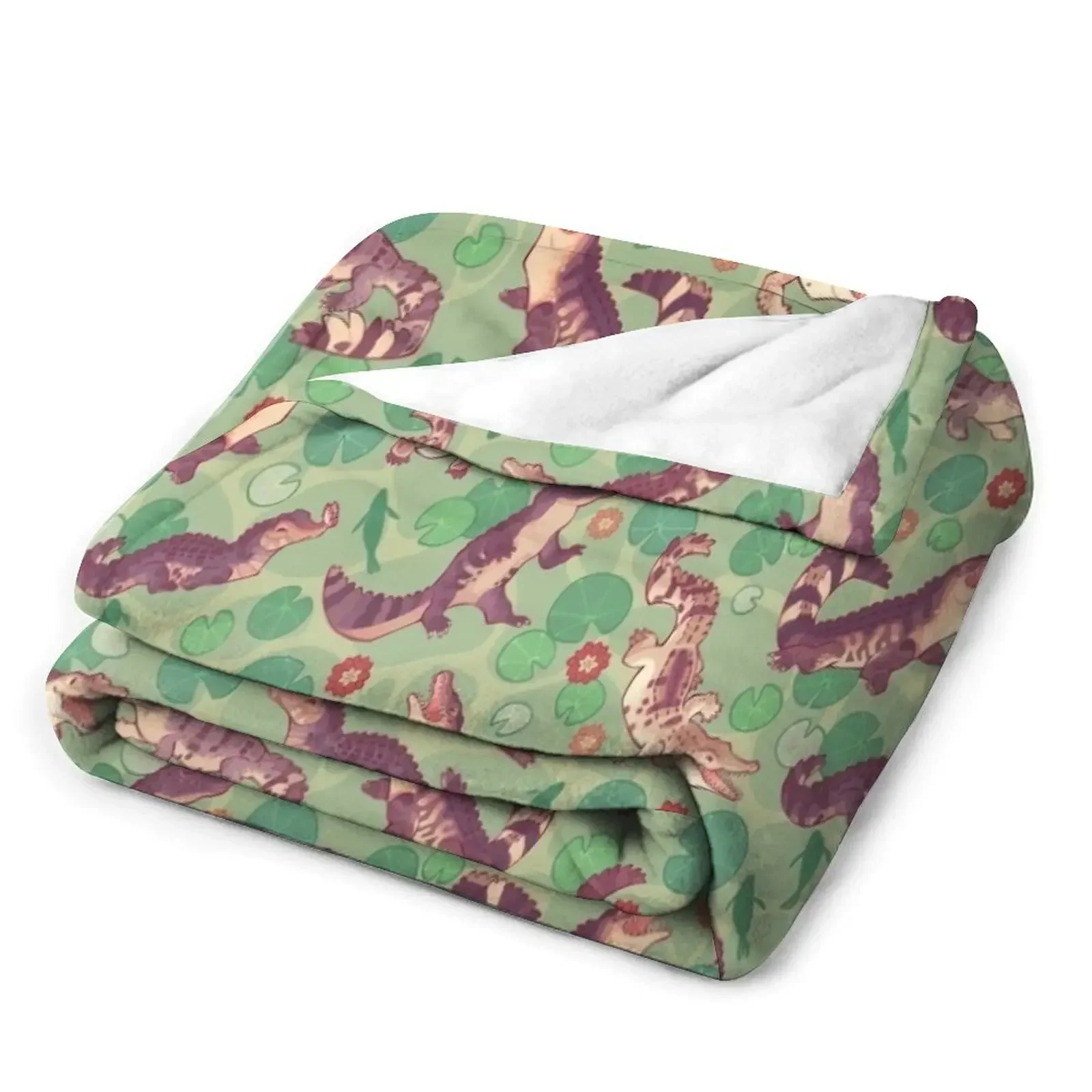 Крокодилы в воде пледы большое одеяло для пикника мягкие большие одеяла сна