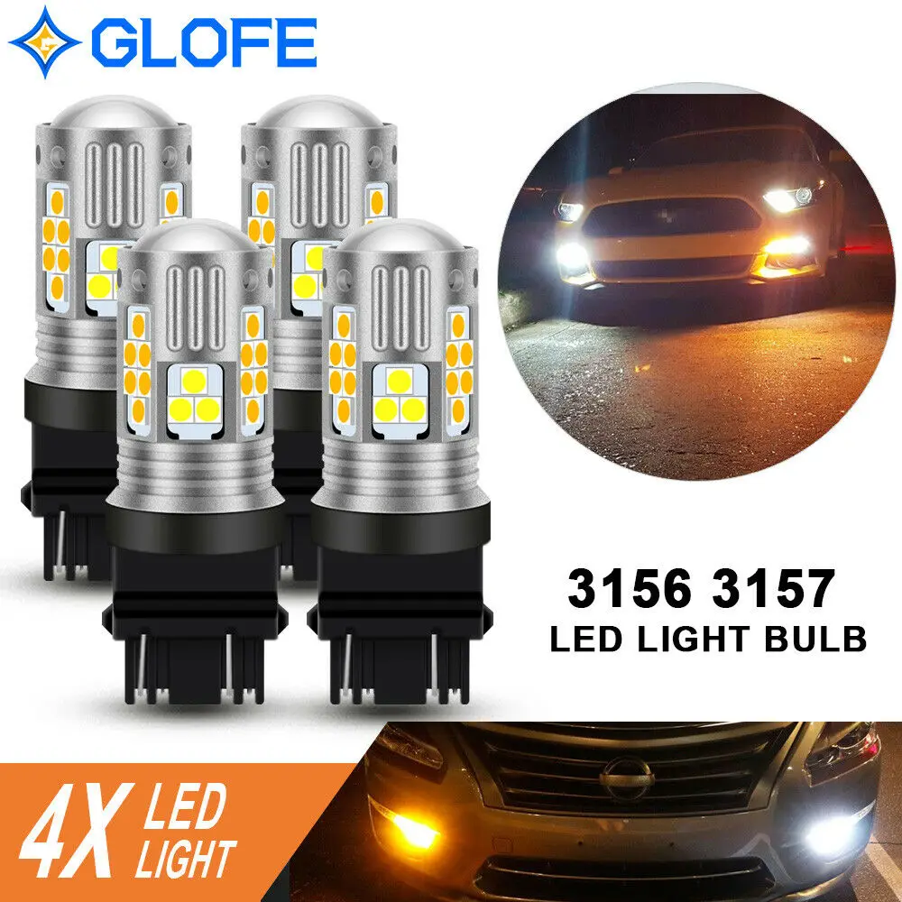 

Двухцветсветильник белый Янтарный светодиодный поворотник Glofe 4X 3157 3156 36Smd