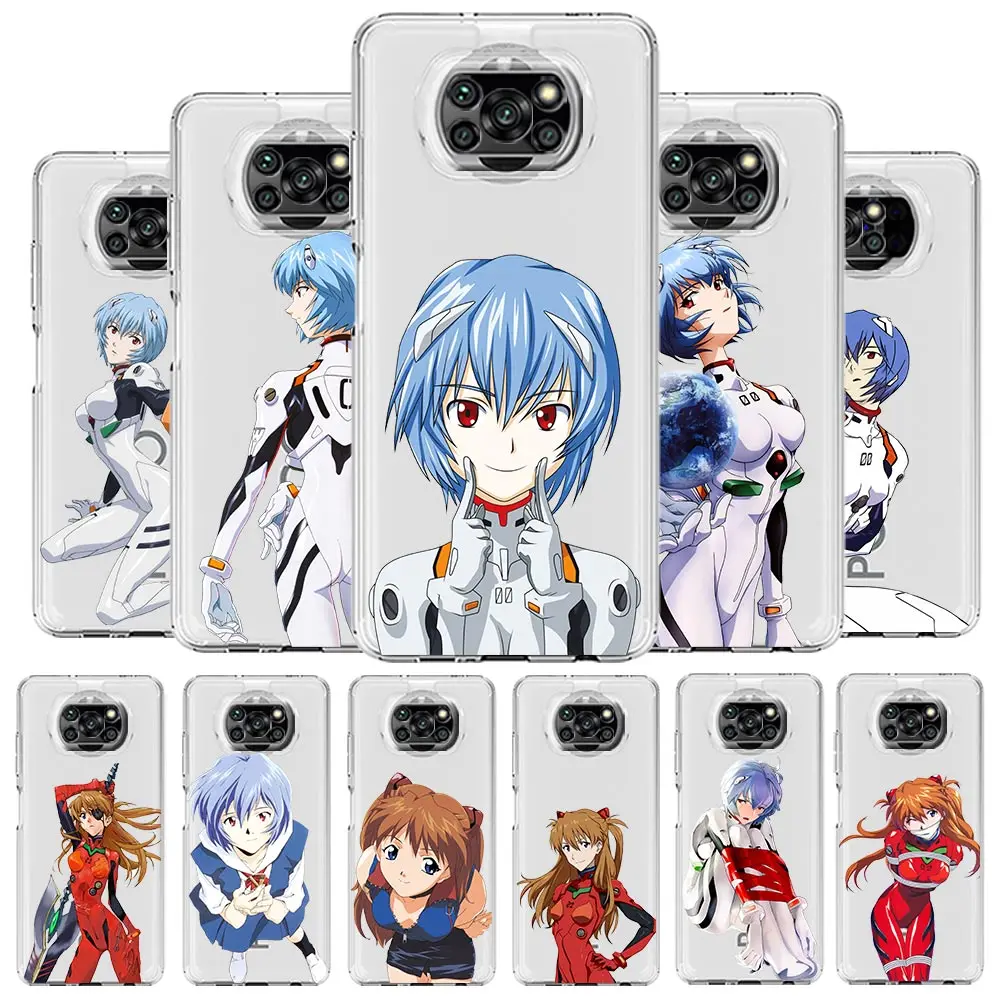 

Чехол для телефона с рисунком из аниме Genesis Evangelion для Xiaomi Poco X3 NFC F3 M3 M4 Pro Mi 12 11 Lite 5G Ultra 11X 11T Pro 11i, мягкий прозрачный чехол