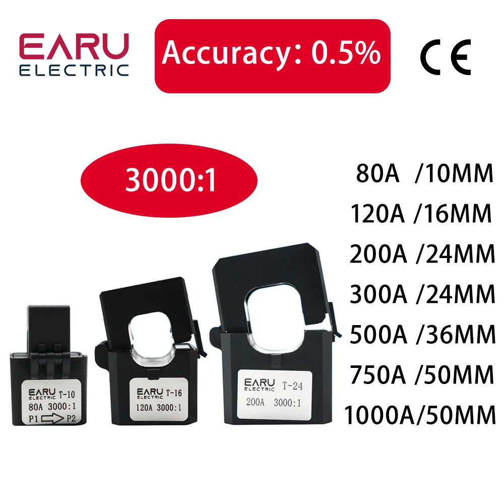 

Датчик трансформатора тока EARUELECTRIC 80A-750A