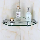 Полка для унитаза из нержавеющей стали, стеклянная настенная полка, треугольная подставка для унитаза, полка для ванной комнаты, угловая полка