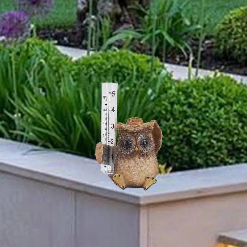 Дождемер из смолы дождемер с совой декор для сада садоводства дожделов трубка