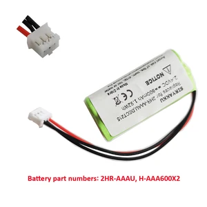 2.4V Ni-MH Battery for Philips DECT 2151 DECT 216 DECT 215 2HR-AAAU Aleor 300 Kala 3351 H-AAA600X2